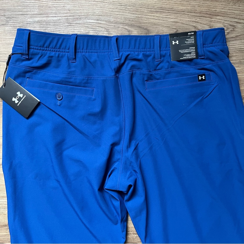 Under Armour Drive Tapered Pants Men's 40 X 30 Blue Mirage Golf Stretch NWT - Picture 11 of 12